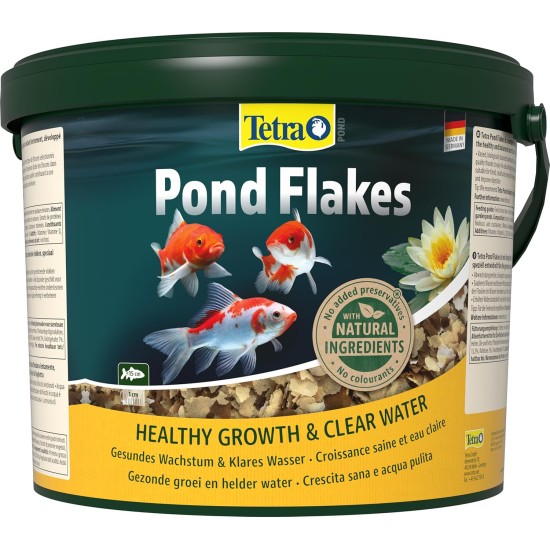 Tetra Pond Flake, Complete and Varied Fish Food for Young and Small Pond Fish, 4 Litre Tetra Pond Flake, Complete and Varied Fish Food for Young and Small Pond Fish, 4 Litre
