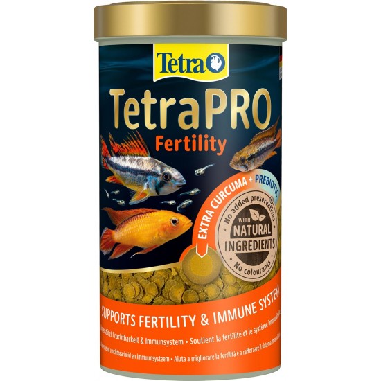 Tetra Pro Fertility Multi-Crisps - Premium Fischfutter mit Kurkuma zur Unterstützung des Zuchterfolgs, 500 ml Dose Tetra Pro Fertility Multi-Crisps - Premium Fischfutter mit Kurkuma zur Unterstützung des Zuchterfolgs, 500 ml Dose