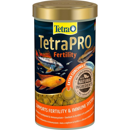 Tetra Pro Fertility Multi-Crisps - Premium Fischfutter mit Kurkuma zur Unterstützung des Zuchterfolgs, 500 ml Dose Tetra Pro Fertility Multi-Crisps - Premium Fischfutter mit Kurkuma zur Unterstützung des Zuchterfolgs, 500 ml Dose