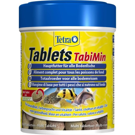 Tetra TabiMin Complete Feed for Bottom-Feeding and Shy Fish, Provides an Optimal Varied Diet, Packs Available in Various Sizes Tetra TabiMin Complete Feed for Bottom-Feeding and Shy Fish, Provides an Optimal Varied Diet, Packs Available in Various Sizes