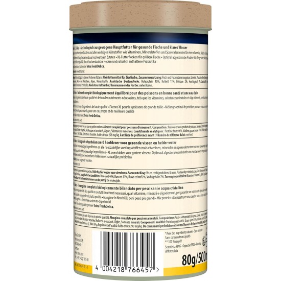 TetraMin Flakes, Flake-Shaped Fish Food for All Ornamental Fish, Balanced Blend for Healthy Fish and Clear Water, 1 L Tin TetraMin Flakes, Flake-Shaped Fish Food for All Ornamental Fish, Balanced Blend for Healthy Fish and Clear Water, 1 L Tin