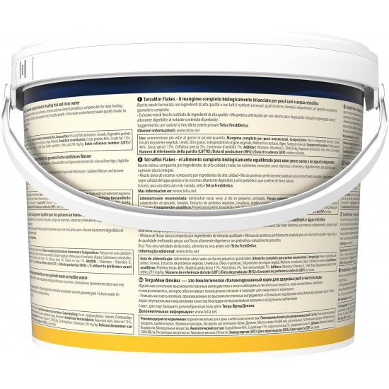 TetraMin Flakes, Flake-Shaped Fish Food for All Ornamental Fish, Balanced Blend for Healthy Fish and Clear Water, 1 L Tin TetraMin Flakes, Flake-Shaped Fish Food for All Ornamental Fish, Balanced Blend for Healthy Fish and Clear Water, 1 L Tin