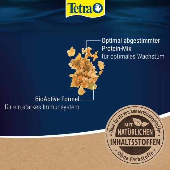TetraMin Flakes, Flake-Shaped Fish Food for All Ornamental Fish, Balanced Blend for Healthy Fish and Clear Water, 1 L Tin TetraMin Flakes, Flake-Shaped Fish Food for All Ornamental Fish, Balanced Blend for Healthy Fish and Clear Water, 1 L Tin