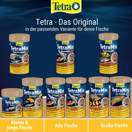 TetraMin Flakes, Flake-Shaped Fish Food for All Ornamental Fish, Balanced Blend for Healthy Fish and Clear Water, 1 L Tin TetraMin Flakes, Flake-Shaped Fish Food for All Ornamental Fish, Balanced Blend for Healthy Fish and Clear Water, 1 L Tin