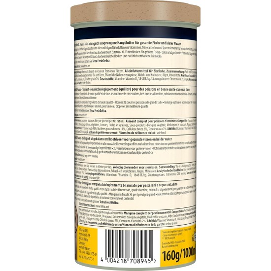 TetraMin Flakes, Flake-Shaped Fish Food for All Ornamental Fish, Balanced Blend for Healthy Fish and Clear Water, 1 L Tin TetraMin Flakes, Flake-Shaped Fish Food for All Ornamental Fish, Balanced Blend for Healthy Fish and Clear Water, 1 L Tin