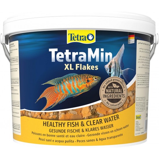 TetraMin Flakes, Flake-Shaped Fish Food for All Ornamental Fish, Balanced Blend for Healthy Fish and Clear Water, 1 L Tin TetraMin Flakes, Flake-Shaped Fish Food for All Ornamental Fish, Balanced Blend for Healthy Fish and Clear Water, 1 L Tin