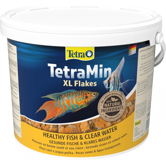 TetraMin Flakes, Flake-Shaped Fish Food for All Ornamental Fish, Balanced Blend for Healthy Fish and Clear Water, 1 L Tin TetraMin Flakes, Flake-Shaped Fish Food for All Ornamental Fish, Balanced Blend for Healthy Fish and Clear Water, 1 L Tin