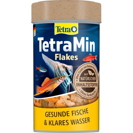 TetraMin Flakes, Flake-Shaped Fish Food for All Ornamental Fish, Balanced Blend for Healthy Fish and Clear Water, 1 L Tin TetraMin Flakes, Flake-Shaped Fish Food for All Ornamental Fish, Balanced Blend for Healthy Fish and Clear Water, 1 L Tin