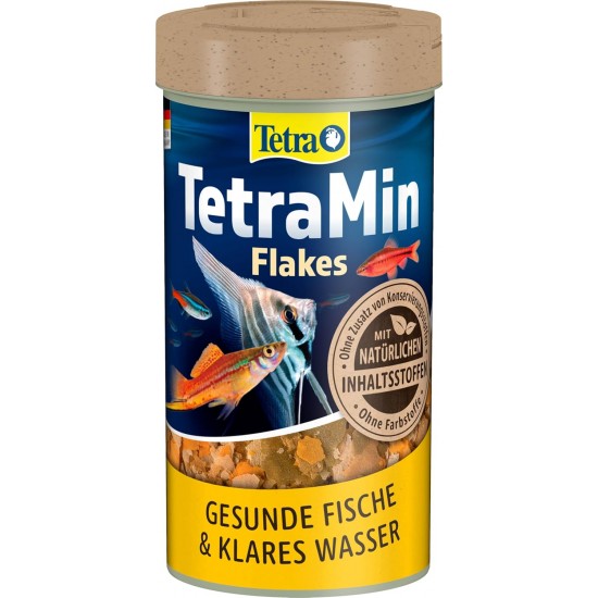 TetraMin Flakes, Flake-Shaped Fish Food for All Ornamental Fish, Balanced Blend for Healthy Fish and Clear Water, 1 L Tin TetraMin Flakes, Flake-Shaped Fish Food for All Ornamental Fish, Balanced Blend for Healthy Fish and Clear Water, 1 L Tin