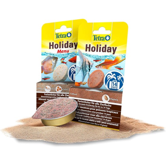 TetraMin Holiday Food for a balanced diet of all ornamental fish, lasts up to 14 days, different variations, Menu TetraMin Holiday Food for a balanced diet of all ornamental fish, lasts up to 14 days, different variations, Menu