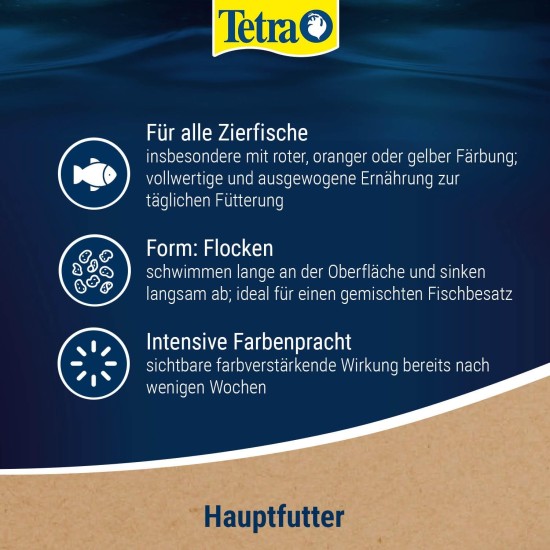 TetraRubin Staple Feed for Ornamental Fish, for Intense Colour with Natural Colour Enhancers, plus Probiotics for Improved Body Functions and Feed Recycling, Various Sizes TetraRubin Staple Feed for Ornamental Fish, for Intense Colour with Natural Colour Enhancers, plus Probiotics for Improved Body Functions and Feed Recycling, Various Sizes