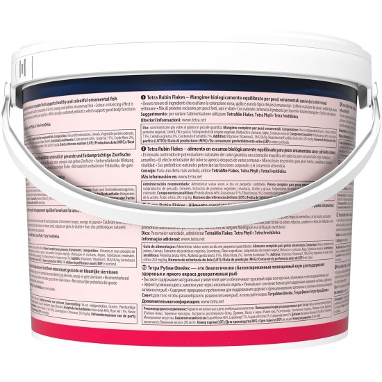 TetraRubin Staple Feed for Ornamental Fish, for Intense Colour with Natural Colour Enhancers, plus Probiotics for Improved Body Functions and Feed Recycling, Various Sizes TetraRubin Staple Feed for Ornamental Fish, for Intense Colour with Natural Colour Enhancers, plus Probiotics for Improved Body Functions and Feed Recycling, Various Sizes
