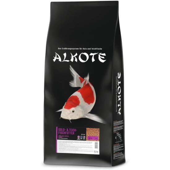 AL-KO-TE, 3 Season Small Koi & Ornamental Fish Spring to Autumn Floating Pellets 2mm Gold & Pond Fish Food 9kg AL-KO-TE, 3 Season Small Koi & Ornamental Fish Spring to Autumn Floating Pellets 2mm Gold & Pond Fish Food 9kg