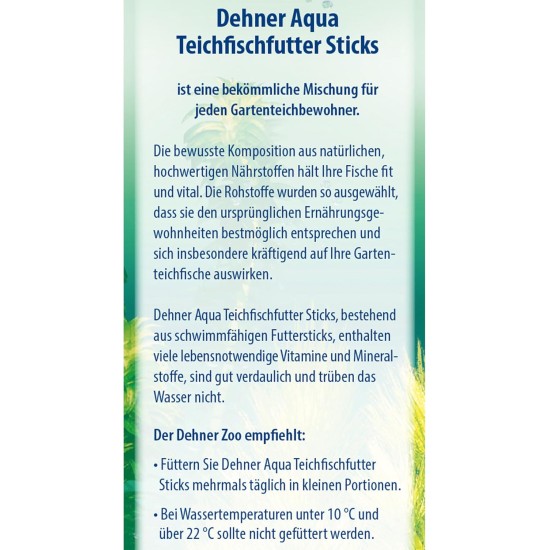 Dehner Aqua Pond Fish Food Sticks 10L Dehner Aqua Pond Fish Food Sticks 10L