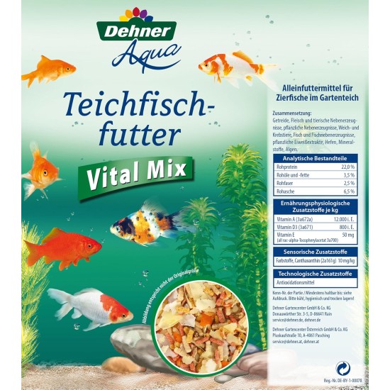 Dehner Aqua Vital Mix Pond Fish Food 3.5 L Dehner Aqua Vital Mix Pond Fish Food 3.5 L