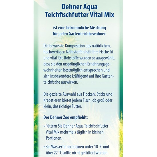 Dehner Aqua Vital Mix Pond Fish Food 3.5 L Dehner Aqua Vital Mix Pond Fish Food 3.5 L