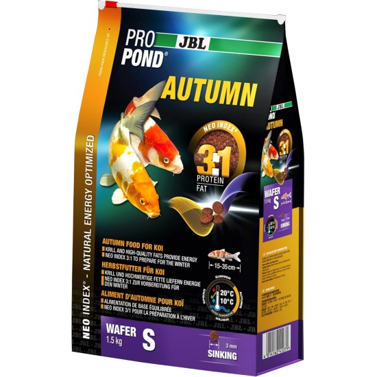 JBL Autumn Koi Food Submersible Food Tablets Seasonal Food ProPond Autumn Small 1.5kg JBL Autumn Koi Food Submersible Food Tablets Seasonal Food ProPond Autumn Small 1.5kg