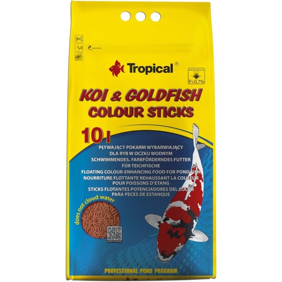 KOI & Goldfish Colour Sticks 10L/800g Floating Sticks for Pond Fish KOI & Goldfish Colour Sticks 10L/800g Floating Sticks for Pond Fish