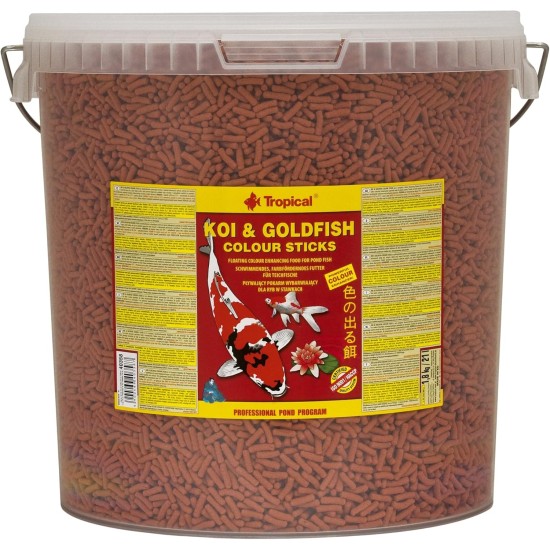 KOI & Goldfish Colour Sticks 21L / 1600g - Floating Colour-Enhancing Food for Pond Fish