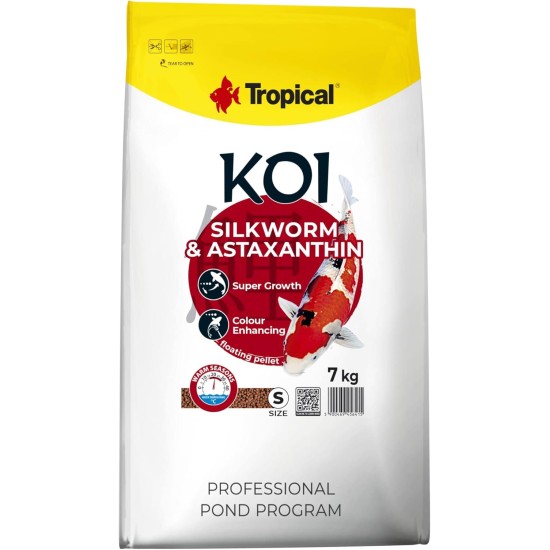 Koi Silkworm & Astaxanthin Pellet S 7 kg Koi Silkworm & Astaxanthin Pellet S 7 kg