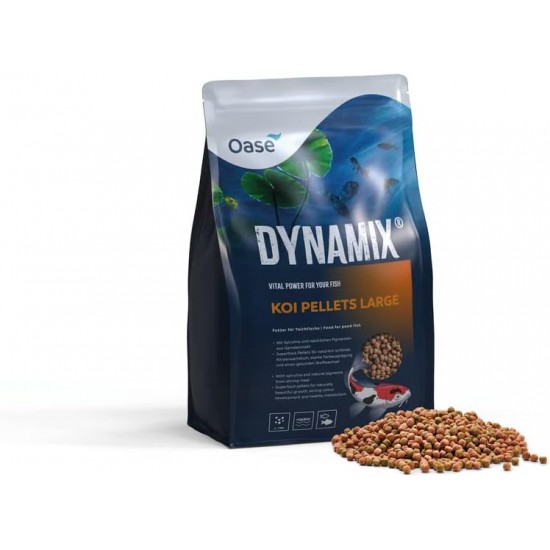 OASE Dynamix Koi Pellet Large 20 L Koi Food for All Koi from 20 cm Body Length, Pond Fish Food in Pellet Form (7-8 mm), for a Balanced Diet OASE Dynamix Koi Pellet Large 20 L Koi Food for All Koi from 20 cm Body Length, Pond Fish Food in Pellet Form (7-8 mm), for a Balanced Diet