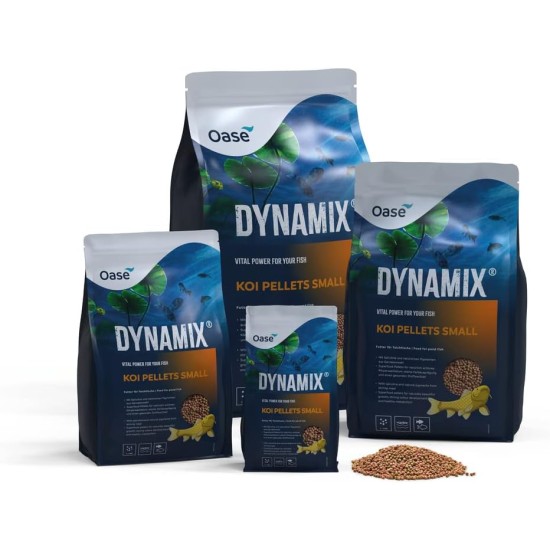 OASE Dynamix Koi Pellet Large 8 L, Fish Food, Koi Food, Pond Fish Food, 7-8 mm Pellets, Balanced Nutrition for All Koi from 20 cm Body Length, Naturally Beautiful Growth OASE Dynamix Koi Pellet Large 8 L, Fish Food, Koi Food, Pond Fish Food, 7-8 mm Pellets, Balanced Nutrition for All Koi from 20 cm Body Length, Naturally Beautiful Growth
