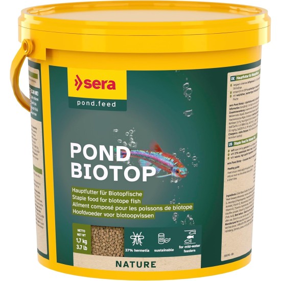 Pond Biotop 3.8 L (1.7 kg) Organic Pot Fish Food Made from Sustainable Insect Meal Pond Food Goldfish Food Pond Biotop 3.8 L (1.7 kg) Organic Pot Fish Food Made from Sustainable Insect Meal Pond Food Goldfish Food