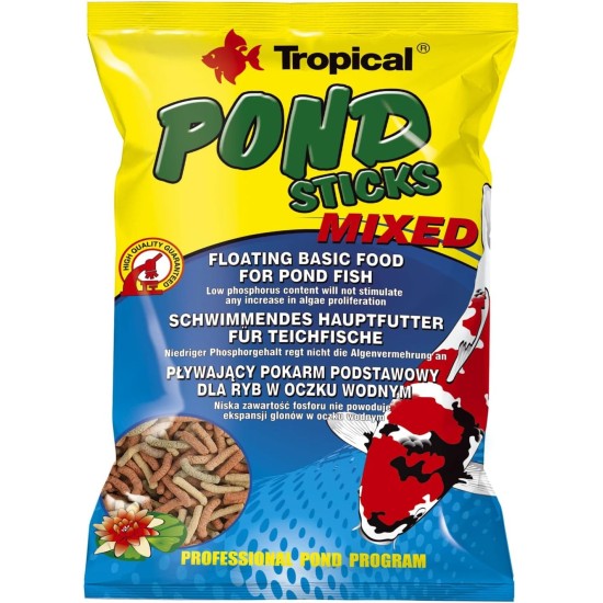 Pond Pellet Mix 3.3 L / 462 g - Food for Koi & Goldfish - Tropical Pellet Food for Ornamental Fish in Garden Pond - Colour-Promoting & with Reduced Phosphorus Content Pond Pellet Mix 3.3 L / 462 g - Food for Koi & Goldfish - Tropical Pellet Food for Ornamental Fish in Garden Pond - Colour-Promoting & with Reduced Phosphorus Content