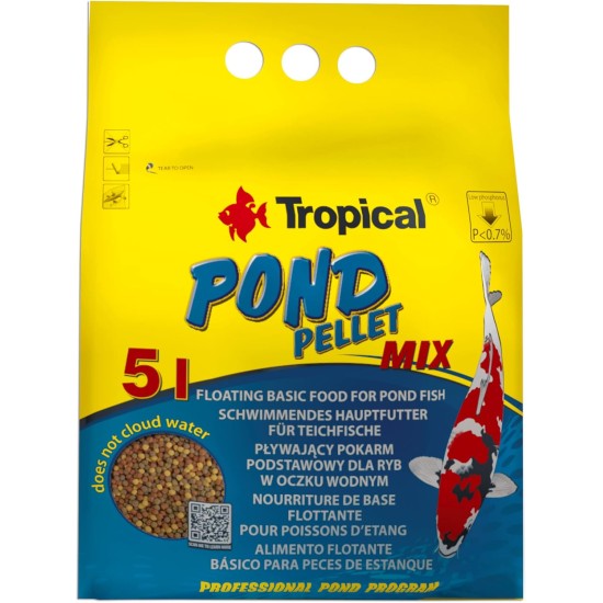 Pond Pellet Mix 5L / 650g - Complete Swimming Food for Koi, Goldfish Pond Pellet Mix 5L / 650g - Complete Swimming Food for Koi, Goldfish