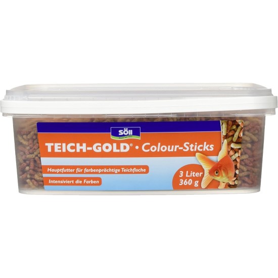 Söll 18800 Pond Gold Colour Sticks, 1 L - Proteins, Vitamins and Trace Elements for a Balanced Diet, Strengthening the Defences and Vital Pond Fish Söll 18800 Pond Gold Colour Sticks, 1 L - Proteins, Vitamins and Trace Elements for a Balanced Diet, Strengthening the Defences and Vital Pond Fish
