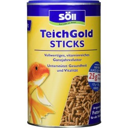 Söll 60100 Pond Gold Food Sticks – Complete food for all pond fish Schwimmfähige Pond Sticks 1 L