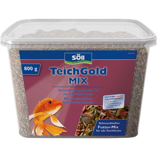 Söll GmbH Pond Gold Mix – Complete food for all ornamental fish – Fish food – For Garden Ponds Söll GmbH Pond Gold Mix – Complete food for all ornamental fish – Fish food – For Garden Ponds