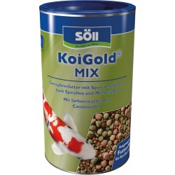 Söll KoiGold Mix, 355 g, Koi Food in Pellet Form (2-5 mm), Full Supply of All Koi, with Spirulina and Sea Algae, without Water Turbidity