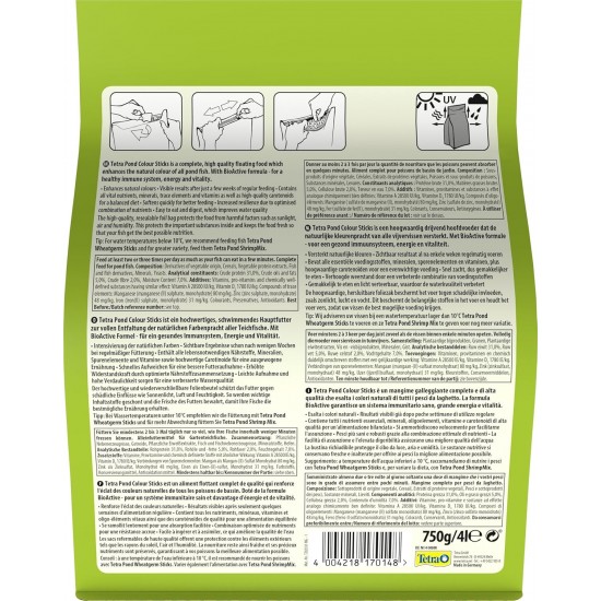 Tetra Pond Colour Sticks for Natural Vibrant Colours of All Pond Fish and Clean Water, 4 Litre Tetra Pond Colour Sticks for Natural Vibrant Colours of All Pond Fish and Clean Water, 4 Litre