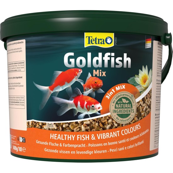 Tetra Pond Goldfish Main Food for All Goldfish and Cold water Fish in the Garden Pond Various Varieties, 1 L, multicoloured Tetra Pond Goldfish Main Food for All Goldfish and Cold water Fish in the Garden Pond Various Varieties, 1 L, multicoloured