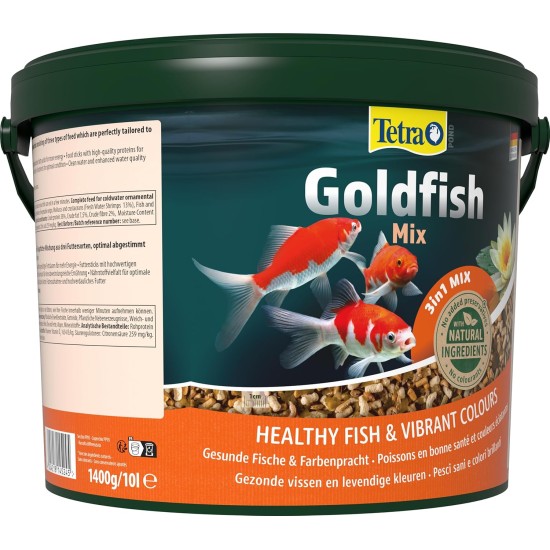 Tetra Pond Goldfish Main Food for All Goldfish and Cold water Fish in the Garden Pond Various Varieties, 1 L, multicoloured Tetra Pond Goldfish Main Food for All Goldfish and Cold water Fish in the Garden Pond Various Varieties, 1 L, multicoloured