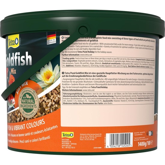 Tetra Pond Goldfish Main Food for All Goldfish and Cold water Fish in the Garden Pond Various Varieties, 1 L, multicoloured Tetra Pond Goldfish Main Food for All Goldfish and Cold water Fish in the Garden Pond Various Varieties, 1 L, multicoloured