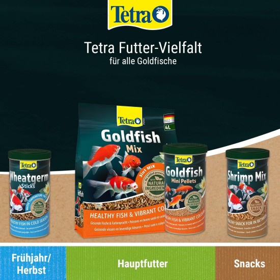 Tetra Pond Goldfish Main Food for All Goldfish and Cold water Fish in the Garden Pond Various Varieties, 1 L, multicoloured Tetra Pond Goldfish Main Food for All Goldfish and Cold water Fish in the Garden Pond Various Varieties, 1 L, multicoloured
