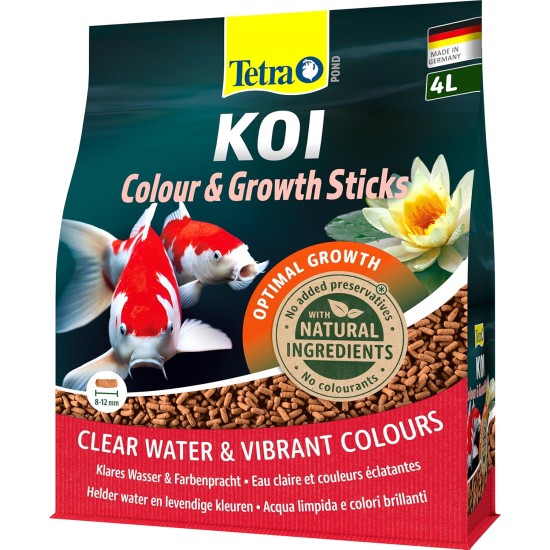 Tetra Pond Koi Sticks Colour and Growth, Premium Fish Food for All Koi Fish, 1 Litre Tetra Pond Koi Sticks Colour and Growth, Premium Fish Food for All Koi Fish, 1 Litre