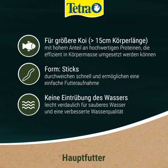 Tetra Pond Koi Sticks Colour and Growth, Premium Fish Food for All Koi Fish, 1 Litre Tetra Pond Koi Sticks Colour and Growth, Premium Fish Food for All Koi Fish, 1 Litre