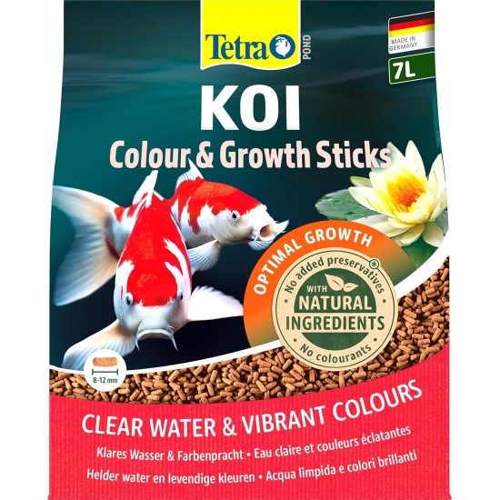 Tetra Pond Koi Sticks Colour and Growth, Premium Fish Food for All Koi Fish, 4 Litre Tetra Pond Koi Sticks Colour and Growth, Premium Fish Food for All Koi Fish, 4 Litre