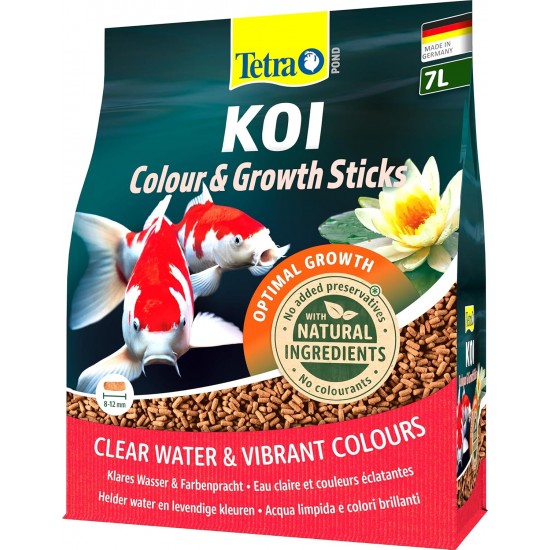 Tetra Pond Koi Sticks Colour and Growth, Premium Fish Food for All Koi Fish, 4 Litre Tetra Pond Koi Sticks Colour and Growth, Premium Fish Food for All Koi Fish, 4 Litre
