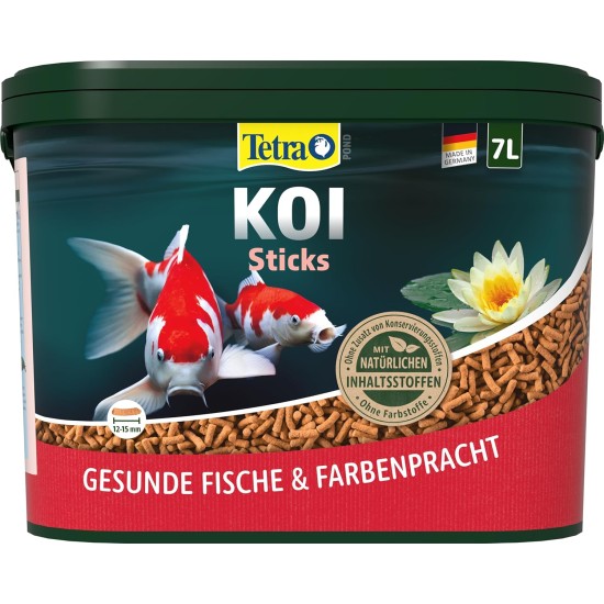 Tetra Pond Koi Sticks Koi Food for Colourful Fish and Improved Water Quality, 7 L Bucket Tetra Pond Koi Sticks Koi Food for Colourful Fish and Improved Water Quality, 7 L Bucket