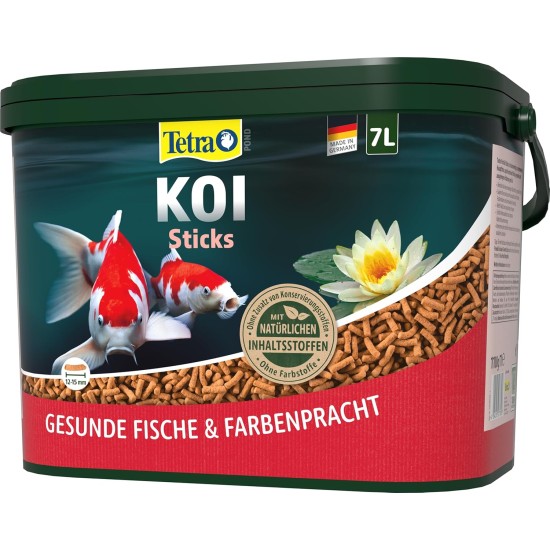 Tetra Pond Koi Sticks Koi Food for Colourful Fish and Improved Water Quality, 7 L Bucket Tetra Pond Koi Sticks Koi Food for Colourful Fish and Improved Water Quality, 7 L Bucket