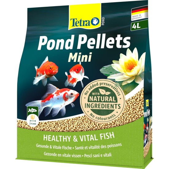 Tetra Pond Pellets Mini, Complete Fish Food for Smaller Pond Fish, 1 Litre Tetra Pond Pellets Mini, Complete Fish Food for Smaller Pond Fish, 1 Litre
