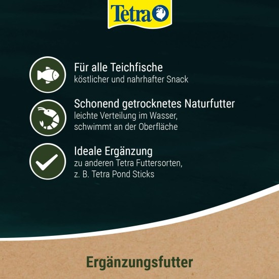 Tetra Pond Shrimp Mix, Natural Food Snack with Shrimps and Gammarus for All Pond Fish, 1 Litre Tetra Pond Shrimp Mix, Natural Food Snack with Shrimps and Gammarus for All Pond Fish, 1 Litre