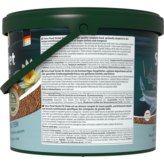 Tetra Pond Sterlet Sticks, Complete Fish Food for Sturgeons and Sterlets, Rapidly Sinking Sticks, 1 Litre Tetra Pond Sterlet Sticks, Complete Fish Food for Sturgeons and Sterlets, Rapidly Sinking Sticks, 1 Litre