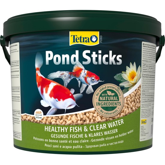 Tetra Pond Sticks Fish Food for All Pond Fish, Supports Healthy Fish and Clear Water in the Pond, 10 L Bucket Tetra Pond Sticks Fish Food for All Pond Fish, Supports Healthy Fish and Clear Water in the Pond, 10 L Bucket