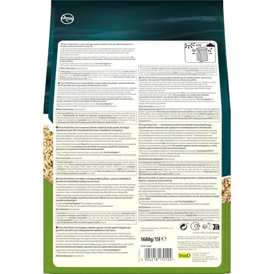Tetra Pond Sticks Fish Food for All Pond Fish, Supports Healthy Fish and Clear Water in the Pond, 10 L Bucket Tetra Pond Sticks Fish Food for All Pond Fish, Supports Healthy Fish and Clear Water in the Pond, 10 L Bucket
