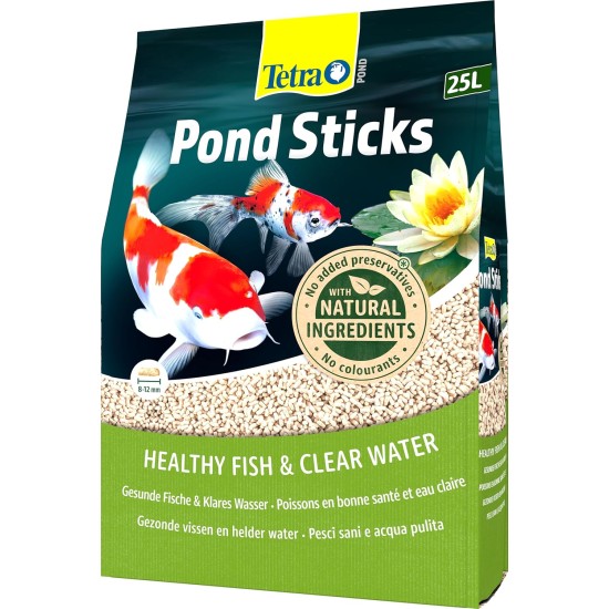 Tetra Pond Sticks Fish Food for All Pond Fish, Supports Healthy Fish and Clear Water in the Pond, 10 L Bucket Tetra Pond Sticks Fish Food for All Pond Fish, Supports Healthy Fish and Clear Water in the Pond, 10 L Bucket